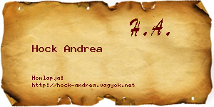 Hock Andrea névjegykártya
