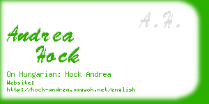 andrea hock business card